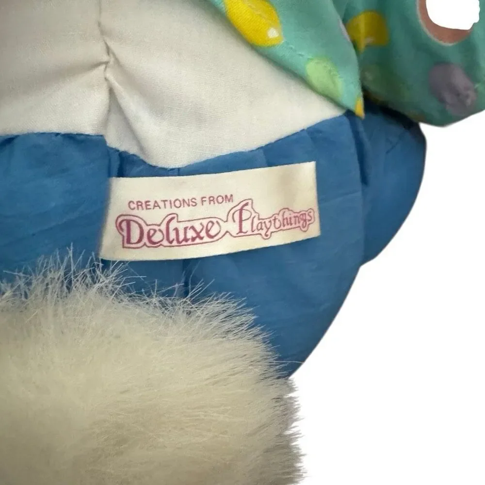 Blue Rabbit Easter Bunny Plush Jellybean Outfit Parachute Nylon Vintage 80s